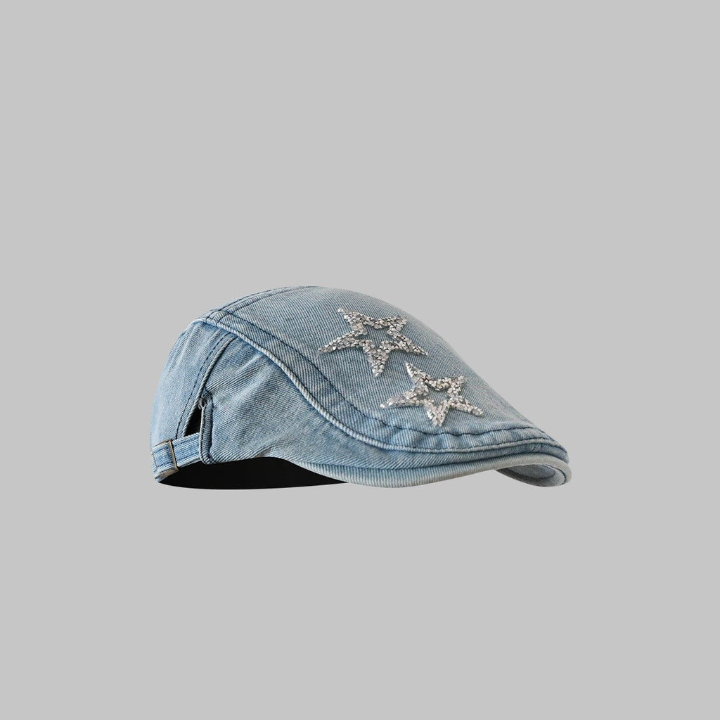 Avelyn Retro Washed Denim Cap