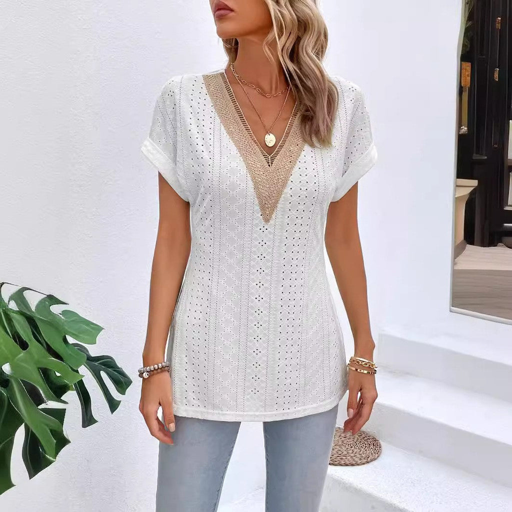 Eline Lace Batwing Sleeve Tee