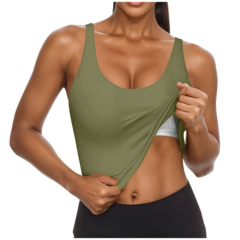 Elisse Built-in Bra U-neck Tank Top