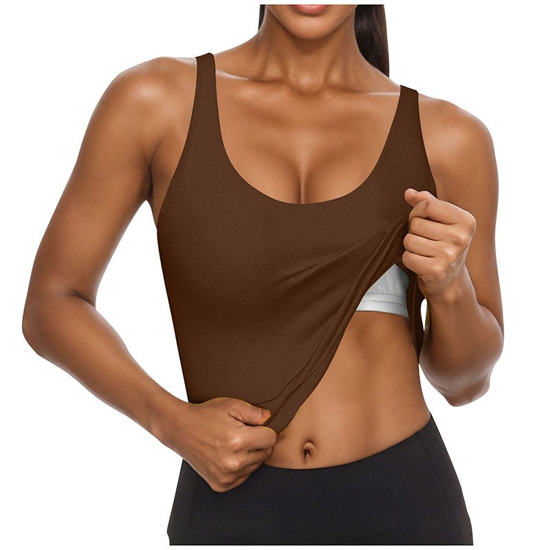 Elisse Built-in Bra U-neck Tank Top