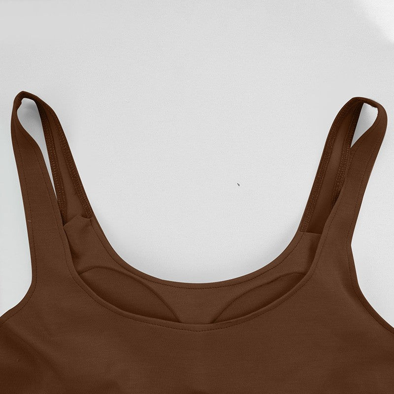 Elisse Built-in Bra U-neck Tank Top