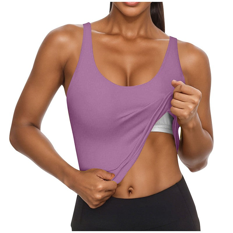 Elisse Built-in Bra U-neck Tank Top