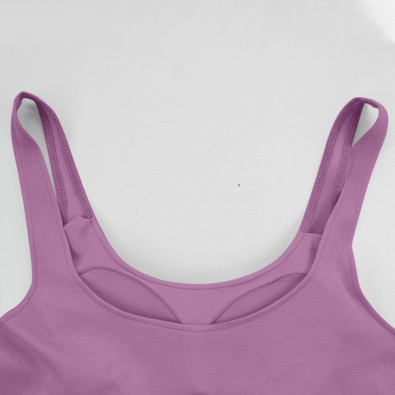 Elisse Built-in Bra U-neck Tank Top