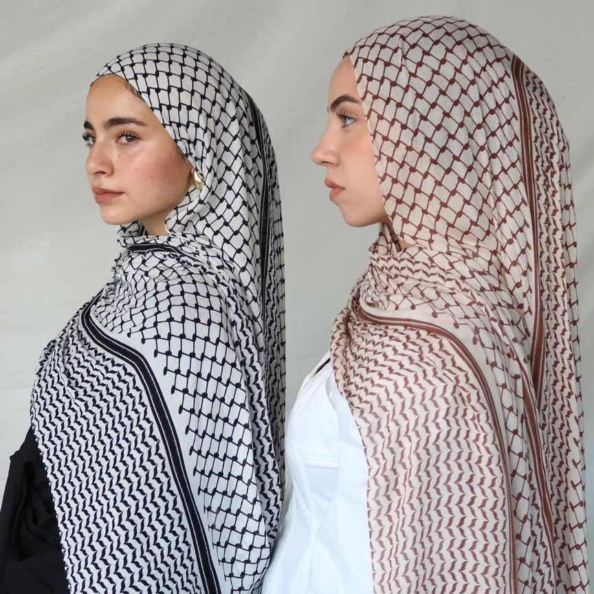 Elvara Chiffon Plaid Scarf