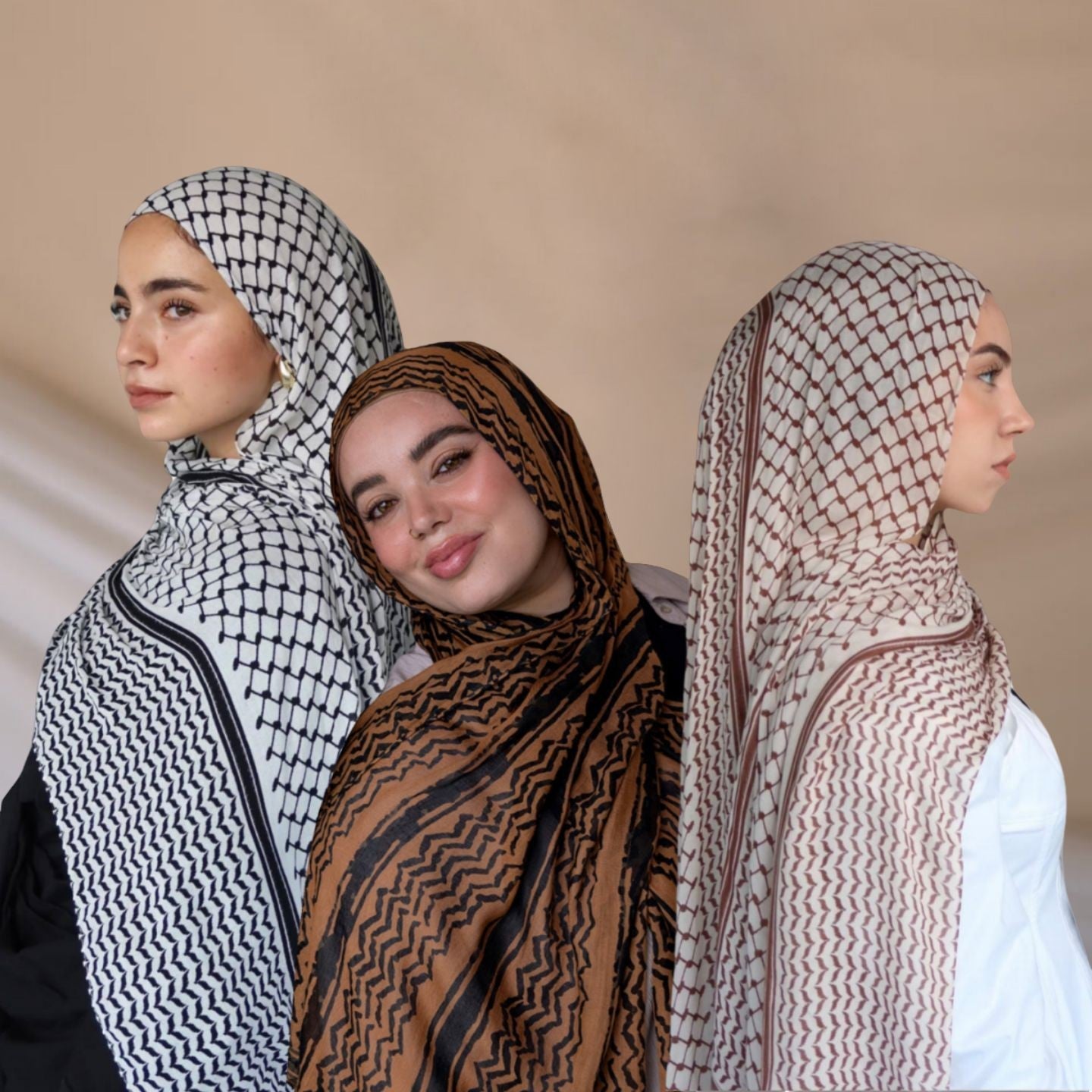 Elvara Chiffon Plaid Scarf