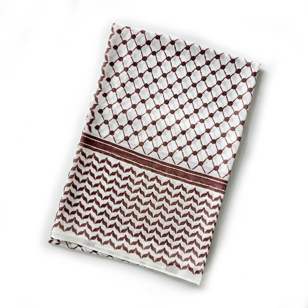 Elvara Chiffon Plaid Scarf