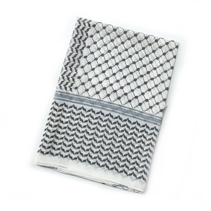 Elvara Chiffon Plaid Scarf