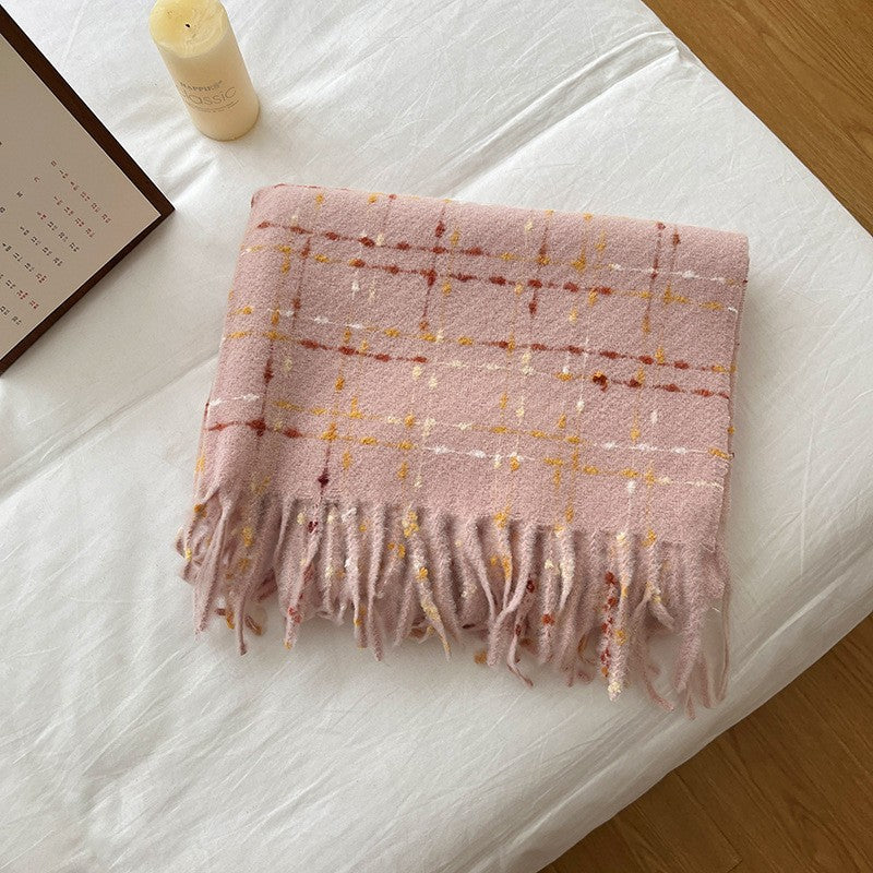 Kaelis Plaid Cashmere-Feel Scarf