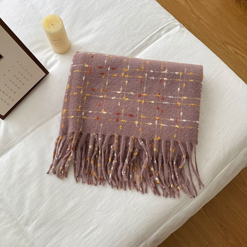 Kaelis Plaid Cashmere-Feel Scarf