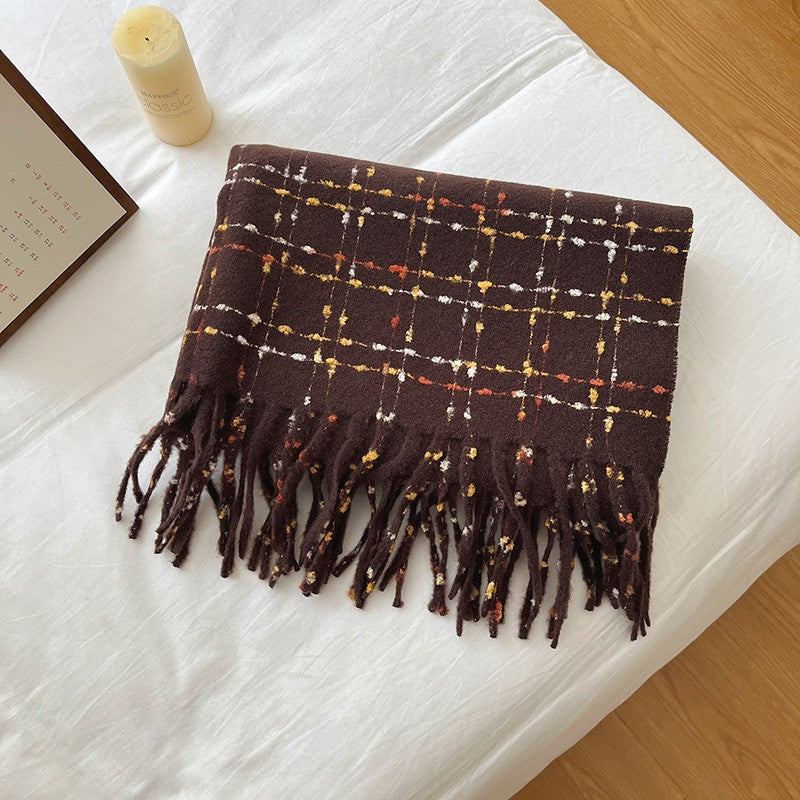 Kaelis Plaid Cashmere-Feel Scarf