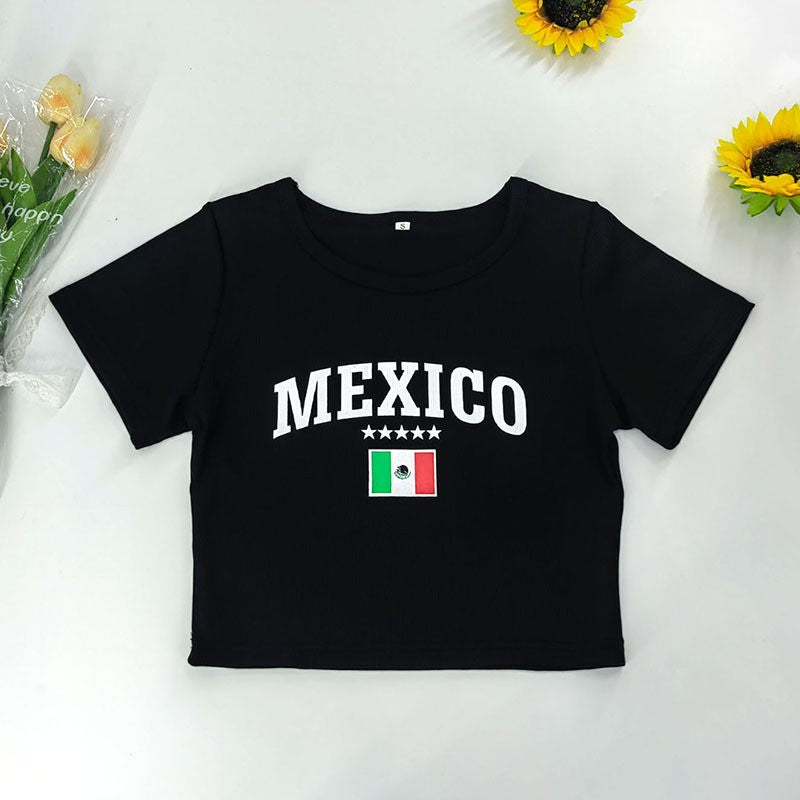 Kaia Graphic Cropped Street Tee