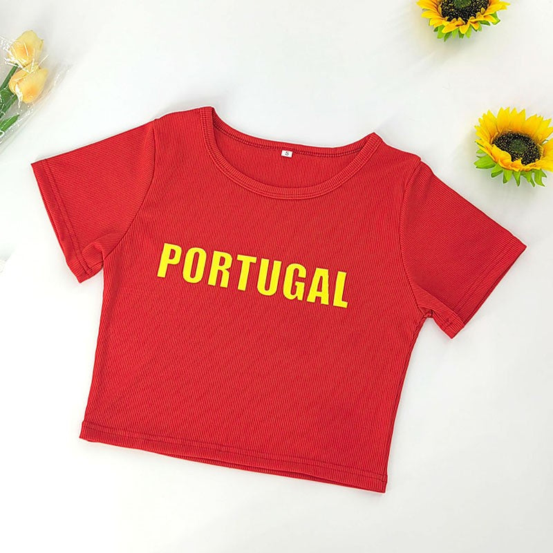 Kaia Graphic Cropped Street Tee