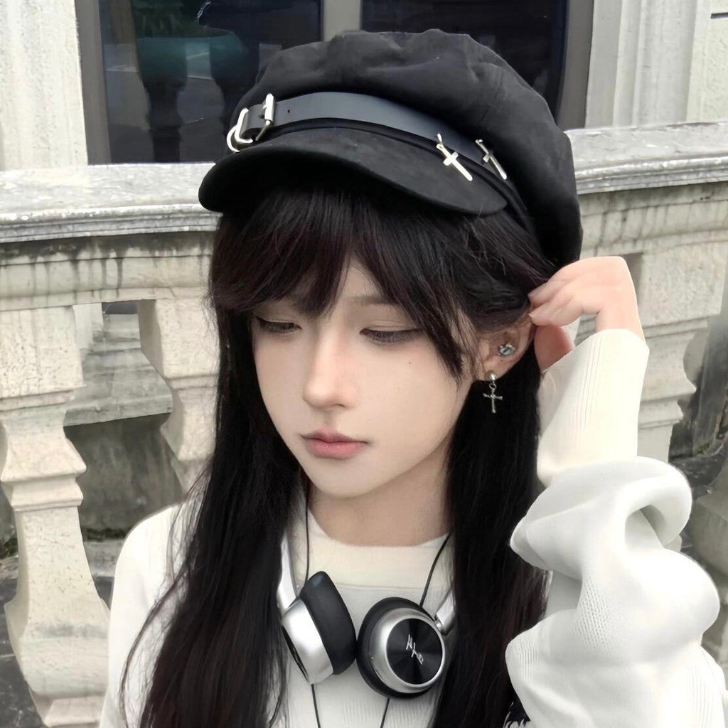 Nareen Cross Embroidered Beret
