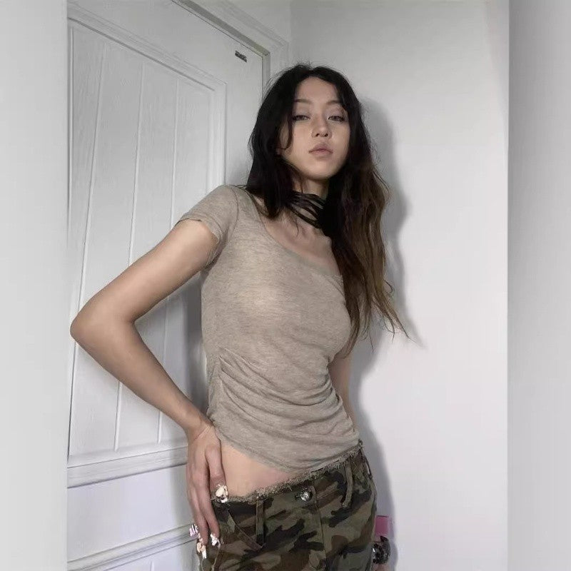 Rhea Retro Print Oversized Tee