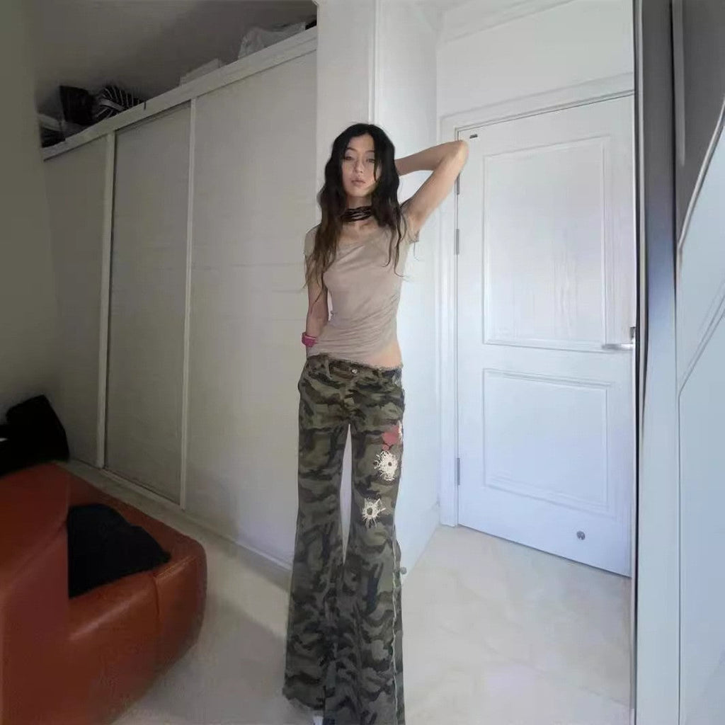 Rhea Retro Print Oversized Tee