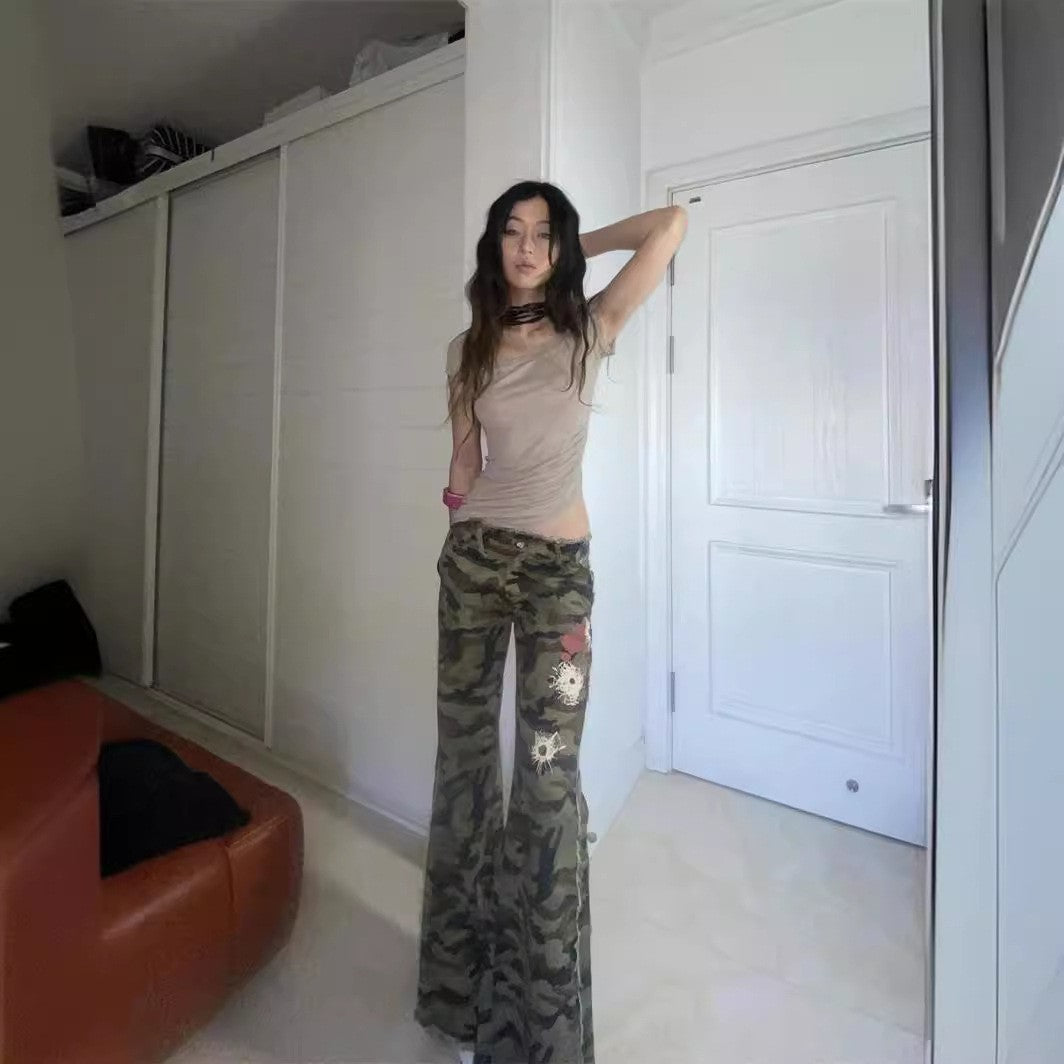 Rhea Retro Print Oversized Tee