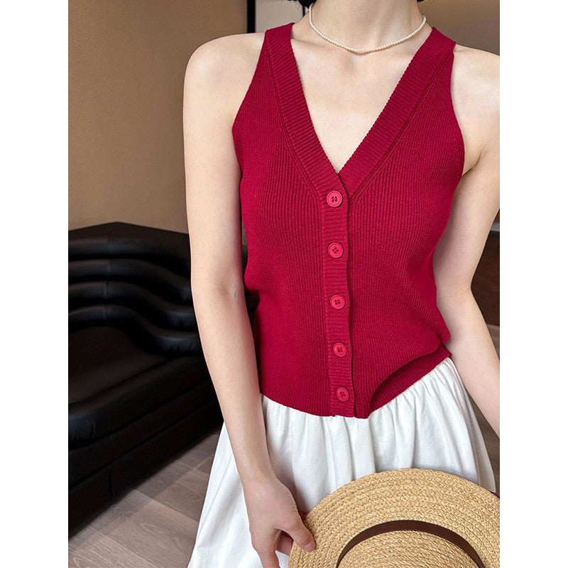 Sorelle V-neck Knit Vest