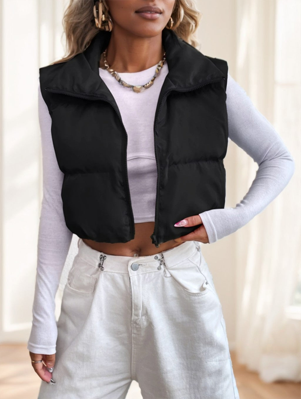 Veyra Asymmetrical Zip Vest